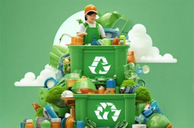 中器共启分类回收资源再生，寻踪废弃物“碳足迹”，共守生态蓝绿基底